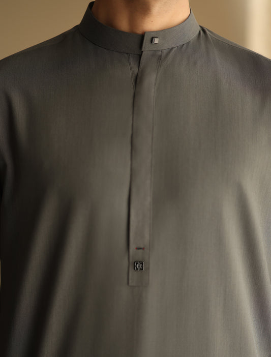 LIGHT TAUPE TEXTURED KAMEEZ SHALWAR