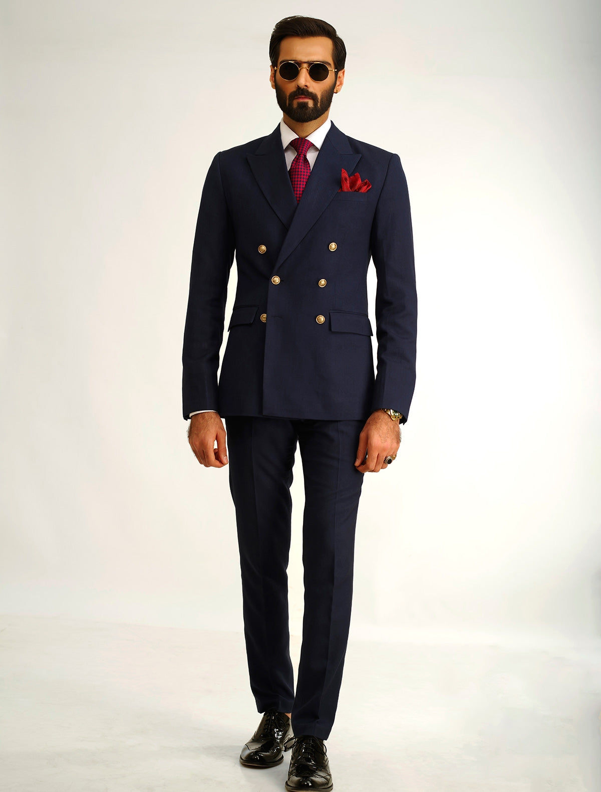 CLASSIC BLUE DOUBLE BREASTED SUIT Ismail Farid CLASSIC BLUE DOUBLE BREASTED SUIT Ismail Farid