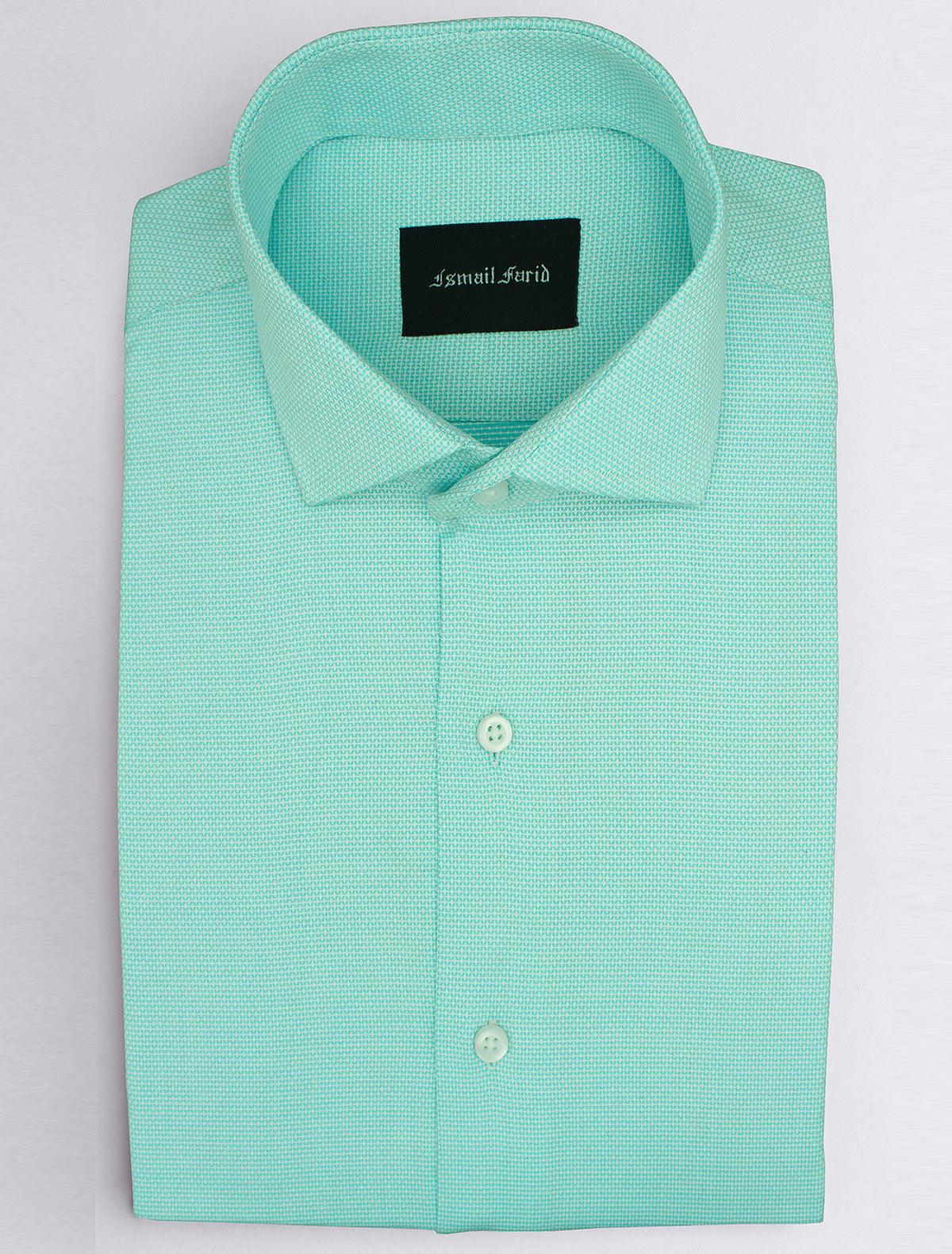 MINT GREEN SHIRT FEATURING CUT COLLAR Ismail Farid MINT GREEN SHIRT FEATURING CUT COLLAR Ismail Farid