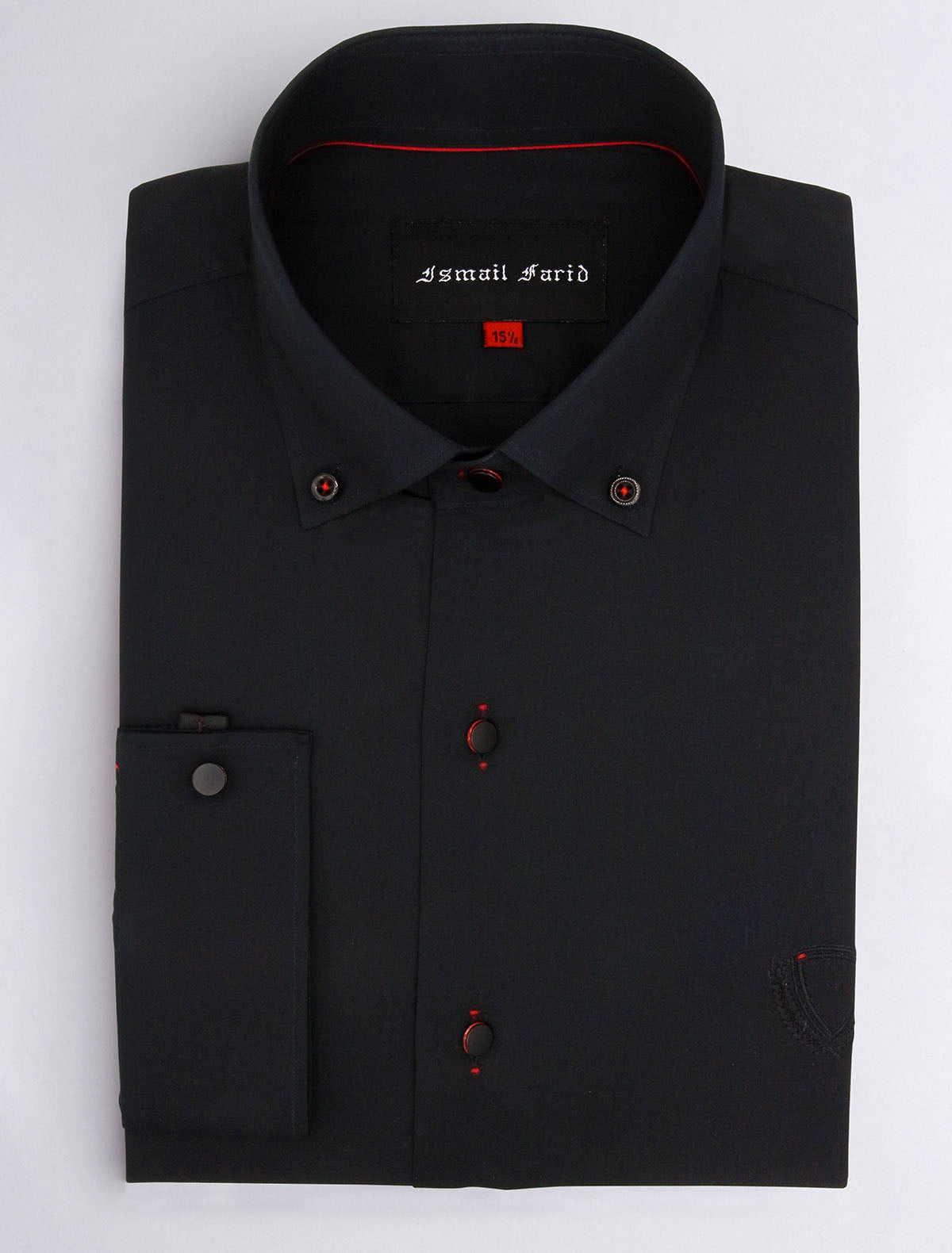 BLACK BUTTON DOWN COLLAR SHIRT – Ismail Farid BLACK BUTTON DOWN COLLAR SHIRT – Ismail Farid