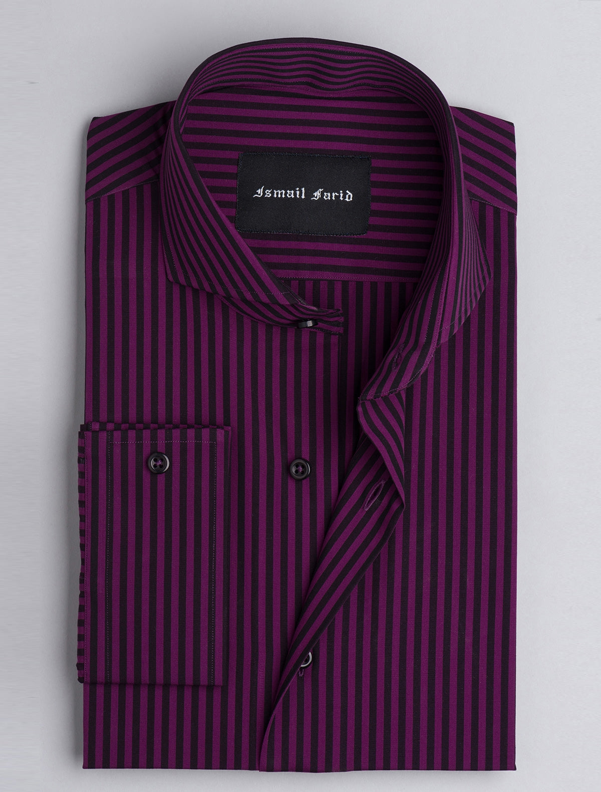 PURPLE-BLACK STRIPED SHIRT – Ismail Farid Pakistan