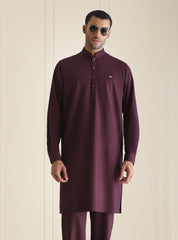 PURPLE TEXTURED KURTA PAJAMA