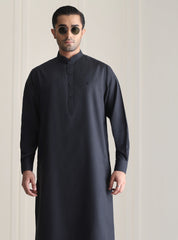 GRAY TEXTURED KAMEEZ SHALWAR
