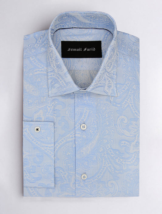 SKY BLUE PAISLEY SHIRT