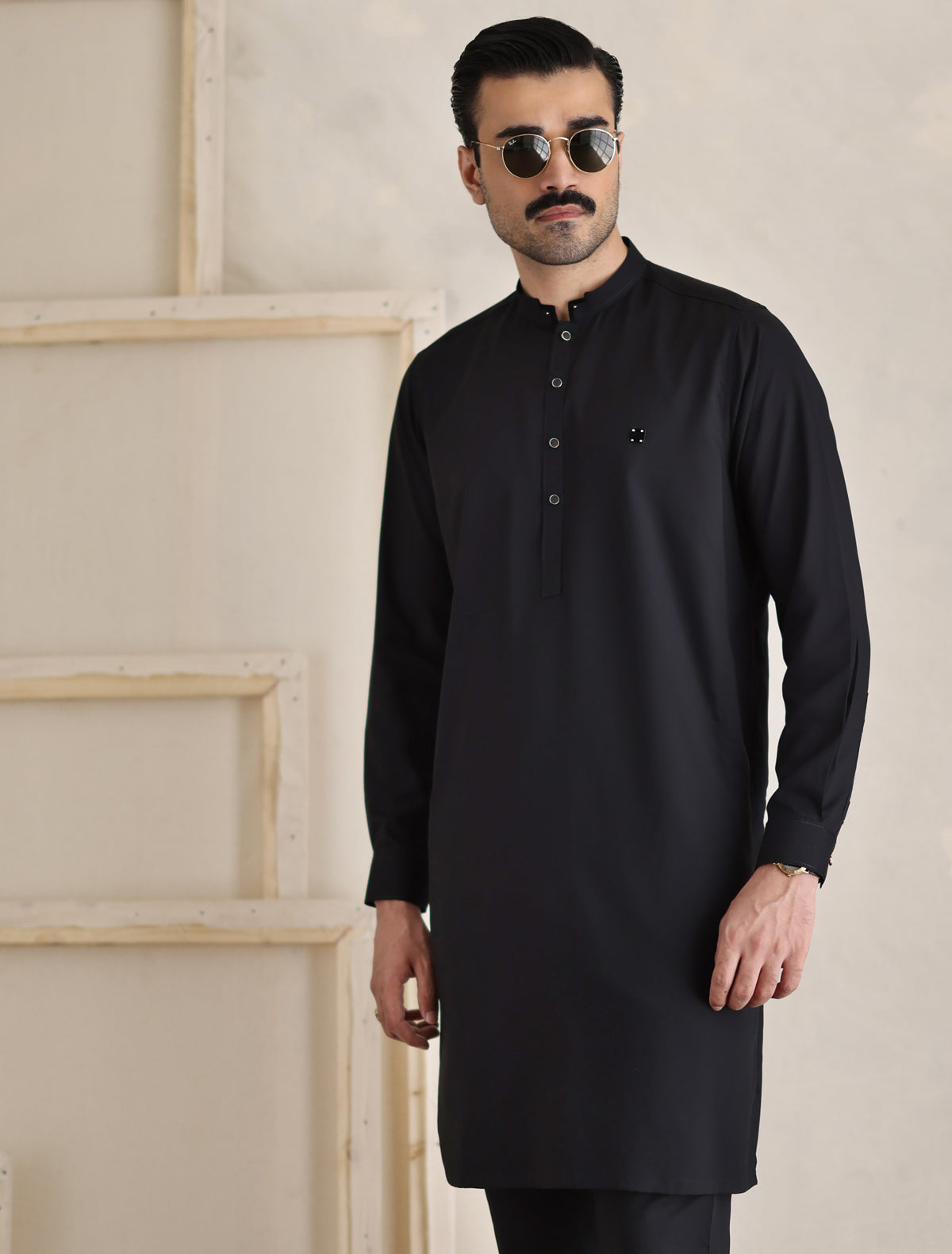 BLACK DESIGNER KURTA PAJAMA