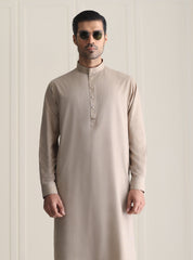 BEIGE TEXTURED KAMEEZ SHALWAR