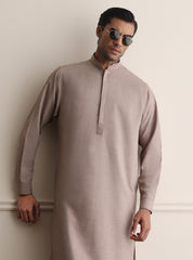 BEIGE TEXTURED KAMEEZ SHALWAR