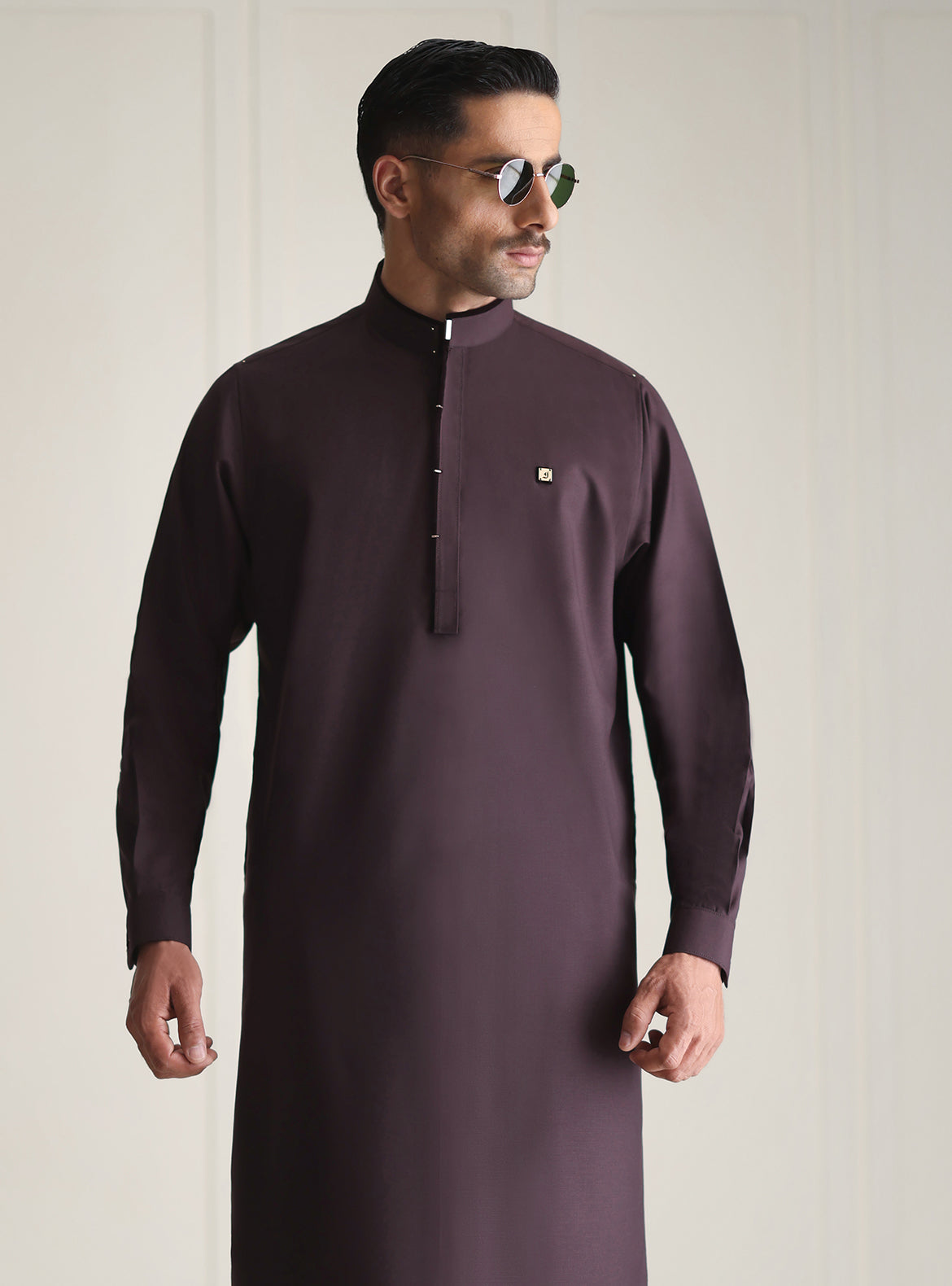 PURPLE GOLD DETAILED KAMEEZ SHALWAR