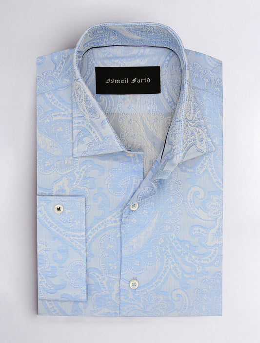 SKY BLUE PAISLEY SHIRT