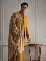 MUSTARD EMBROIDERED SHAWL