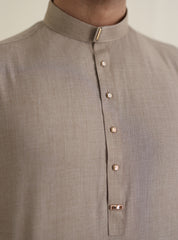 BEIGE TEXTURED KAMEEZ SHALWAR