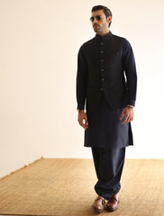 NAVY TWEED WAISTCOAT