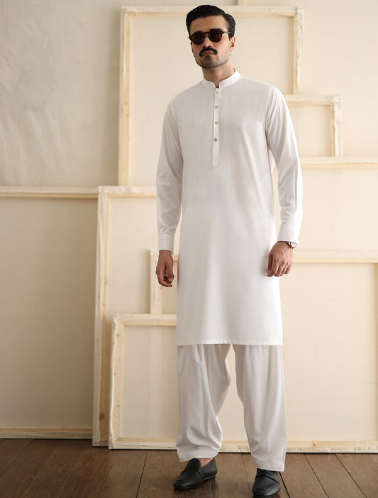 CLASSIC WHITE KAMEEZ SHALWAR