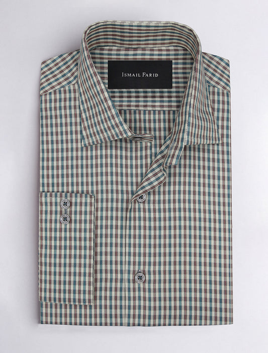 BROWN CHECKERED SHIRT