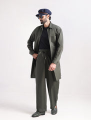 GREEN DESIGNER KURTA WITH FARSHI PAJAMA