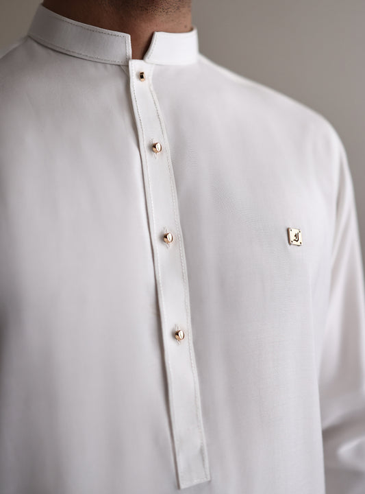 OFF-WHITE COTTON SILK KURTA PAJAMA