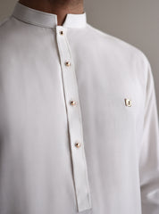 OFF-WHITE COTTON SILK KURTA PAJAMA