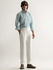 LIGHT TURQUOISE LINEN SHIRT