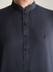 GRAY TEXTURED KAMEEZ SHALWAR