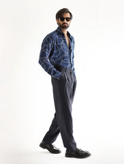 BLUE ROPE PRINT SHIRT
