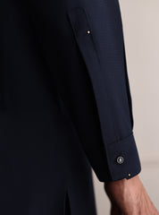BLUE TEXTURED KURTA PAJAMA