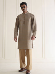 TAUPE EMBROIDERED KURTA