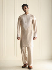 BEIGE EMBROIDERED KURTA