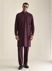 PURPLE TEXTURED KURTA PAJAMA