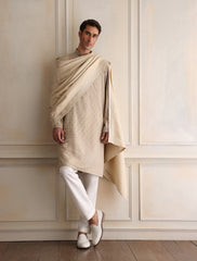 FAWN HAND EMBROIDERED KURTA