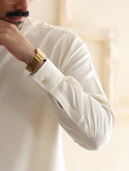 OFF-WHITE KAMEEZ SHALWAR