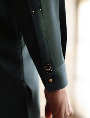 GREEN ACCESSORY DETAILED - LIMITED EDITION KAMEEZ SHALWAR