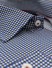 BLUE MICRO CHECK SHIRT