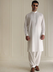 CLASSIC OFF-WHITE KAMEEZ SHALWAR