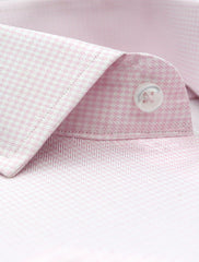 LIGHT PINK HARRING BONE SHIRT