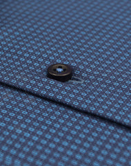 NAVY BOX PATTERN SHIRT