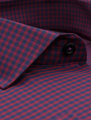 PURPLE AND BLUE CHECKERED SHIRT