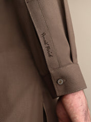 TAUPE TEXTURED KAMEEZ SHALWAR