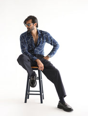 BLUE ROPE PRINT SHIRT