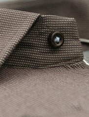 BROWN MICRO-DOTTED SHIRT