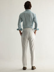 LIGHT TURQUOISE LINEN SHIRT