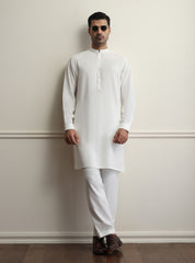 OFF-WHITE COTTON SILK KURTA PAJAMA