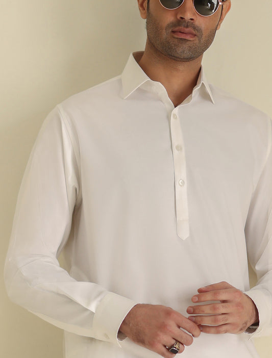 WHITE CLASSIC KAMEEZ SHALWAR