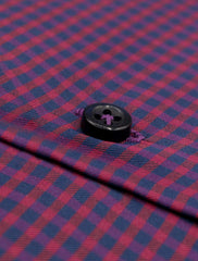 PURPLE AND BLUE CHECKERED SHIRT