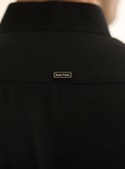 BLACK TEXTURED KURTA PAJAMA