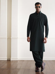 GREEN TEXTURED KAMEEZ SHALWAR