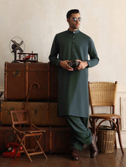 GREEN ACCESSORY DETAILED - LIMITED EDITION KAMEEZ SHALWAR