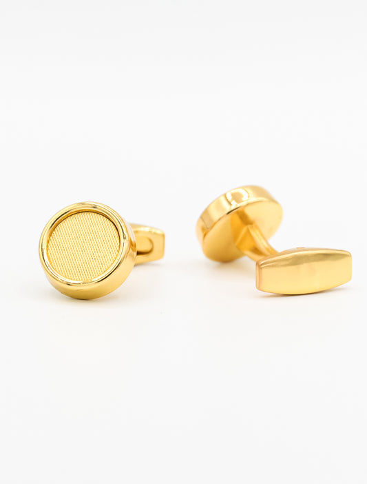 CLASSIC ROUND GOLD CUFFLINKS