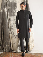 PREMIUM BLACK COTTON KURTA PAJAMA