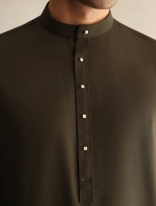OLIVE GREEN KURTA PAJAMA