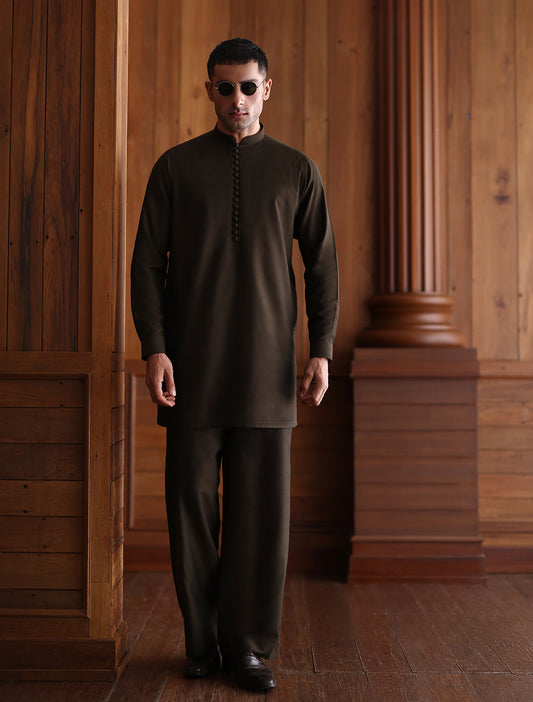 DARK OLIVE GREEN KURTA PAJAMA